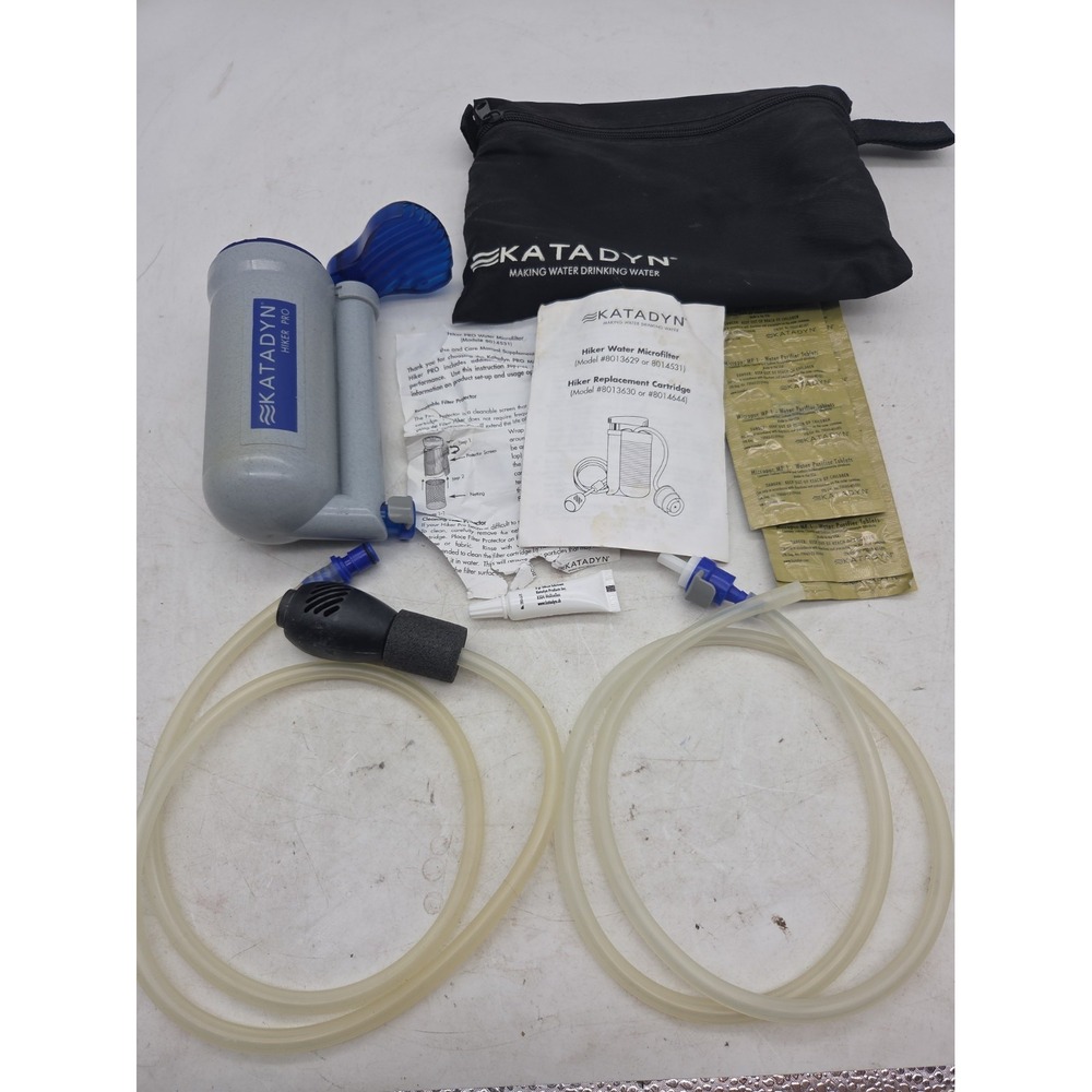 Katadyn Hiker Pro Pump Water Filter,W/ Hose, Water Purifier Tablets + Filter